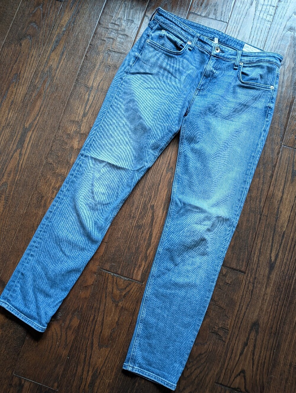 RAG & BONE I 'Dre' Low-Rise Sapphire Faded Blue Relaxed Slim Boyfriend Jeans, 28 - Picture 3 of 16